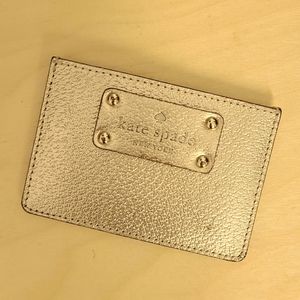 kate spade Accessories - Kate Spade Gold Wellesley Graham card holder kate spade Accessories - Kate Spade Gold Wellesley Graham card holder